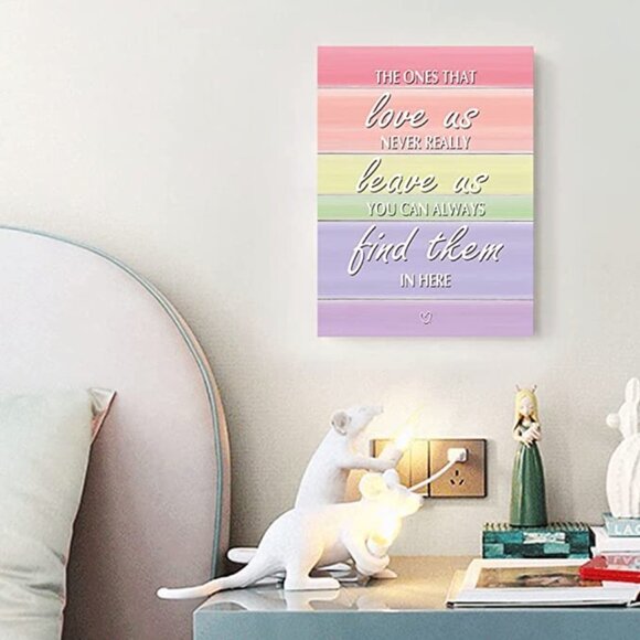 Canvas wall art The Ones That Love Us Never Really Leave Us NWT - Picture 3 of 6